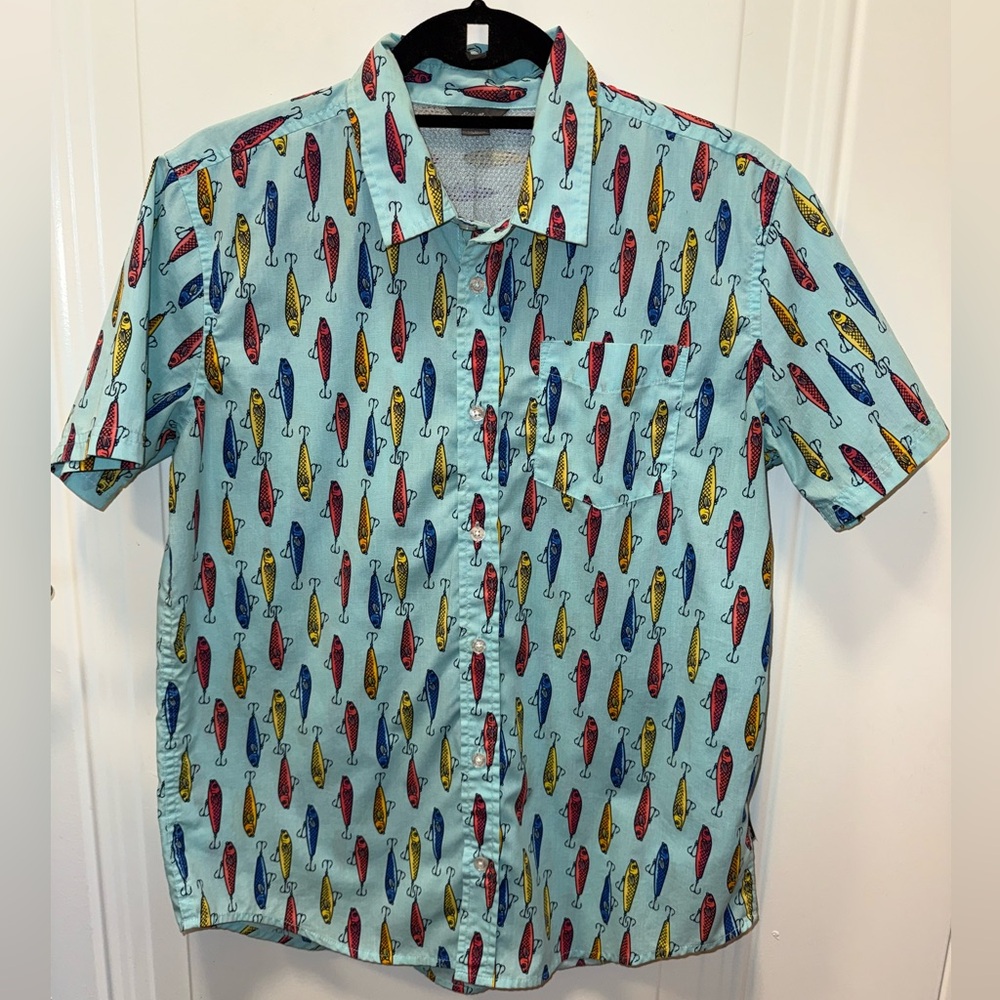 Eddie Bauer Button Down Shirt - Fishing Boys XL(16)